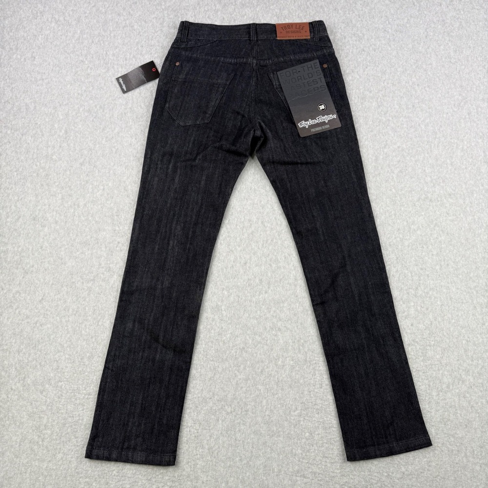 Troy Lee Designs Jeans Mens 30x32 Black Denim Premium Moto Raceshop Casual NEW